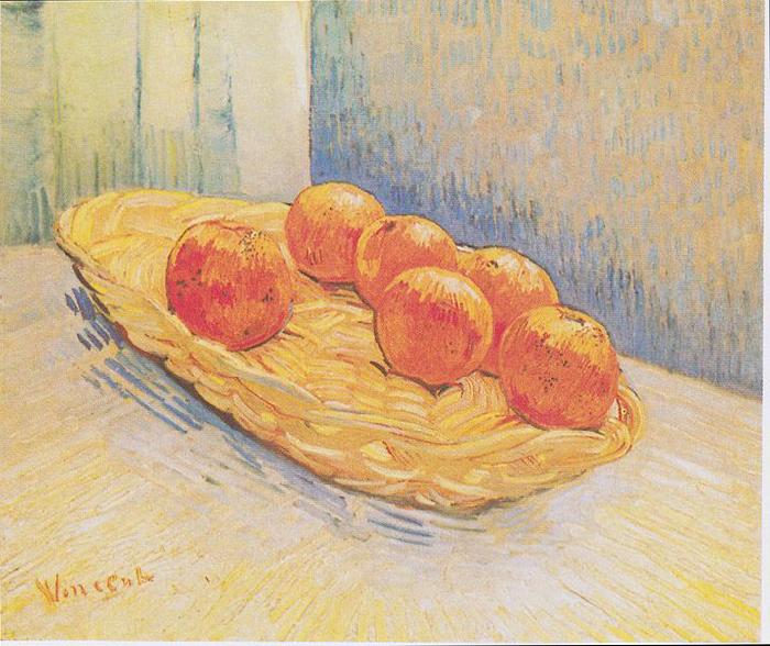 Vincent Van Gogh Still Life with Oranges Basket oil painting picture